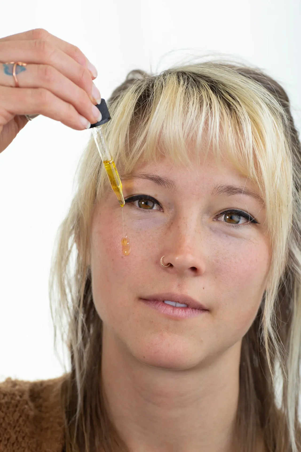 Model photography for Simple Body natural skincare brand