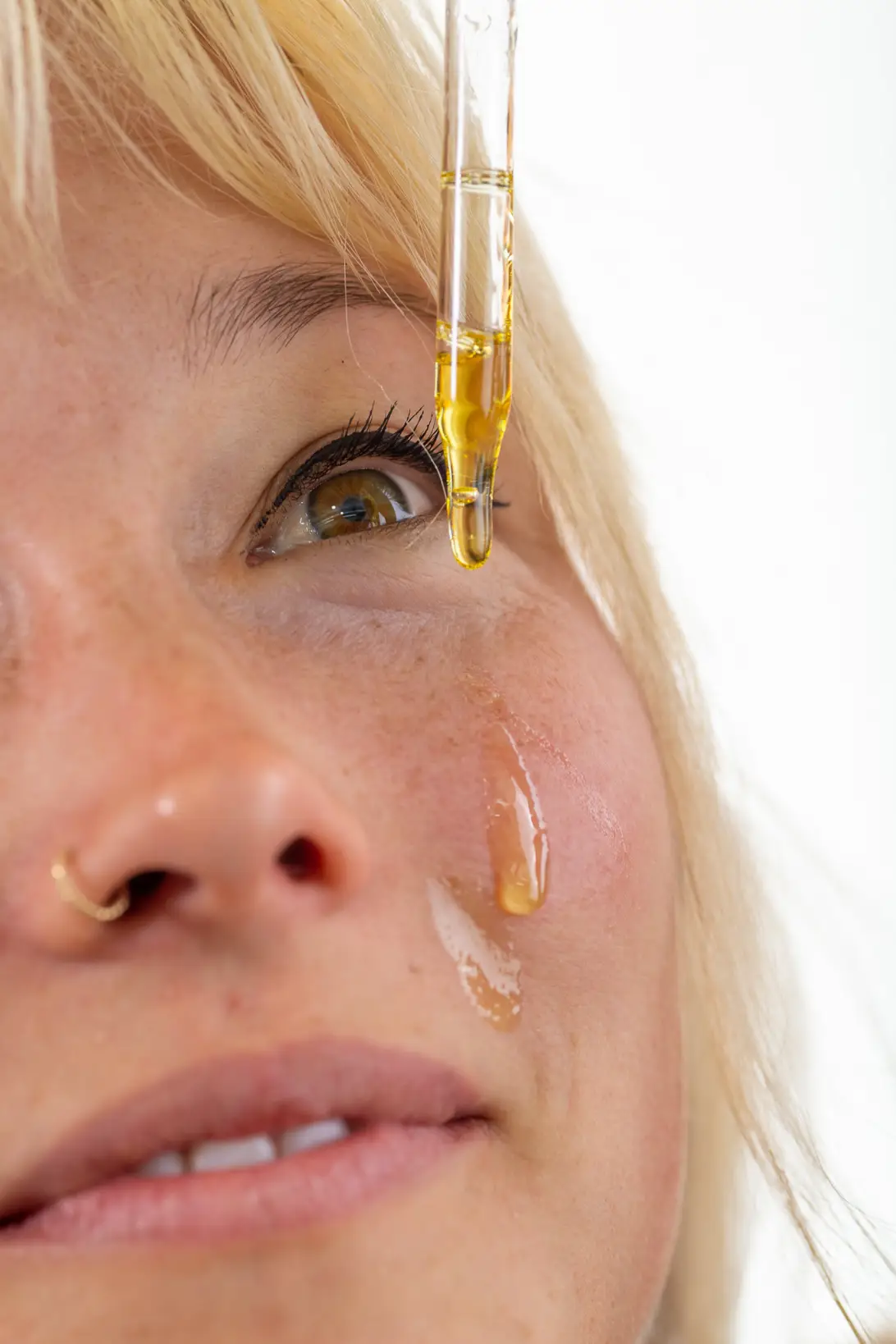 Detail shot showcasing natural skincare product texture