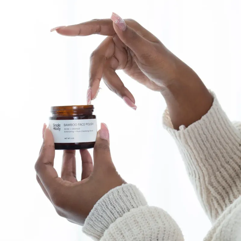 Natural skincare product styled photography