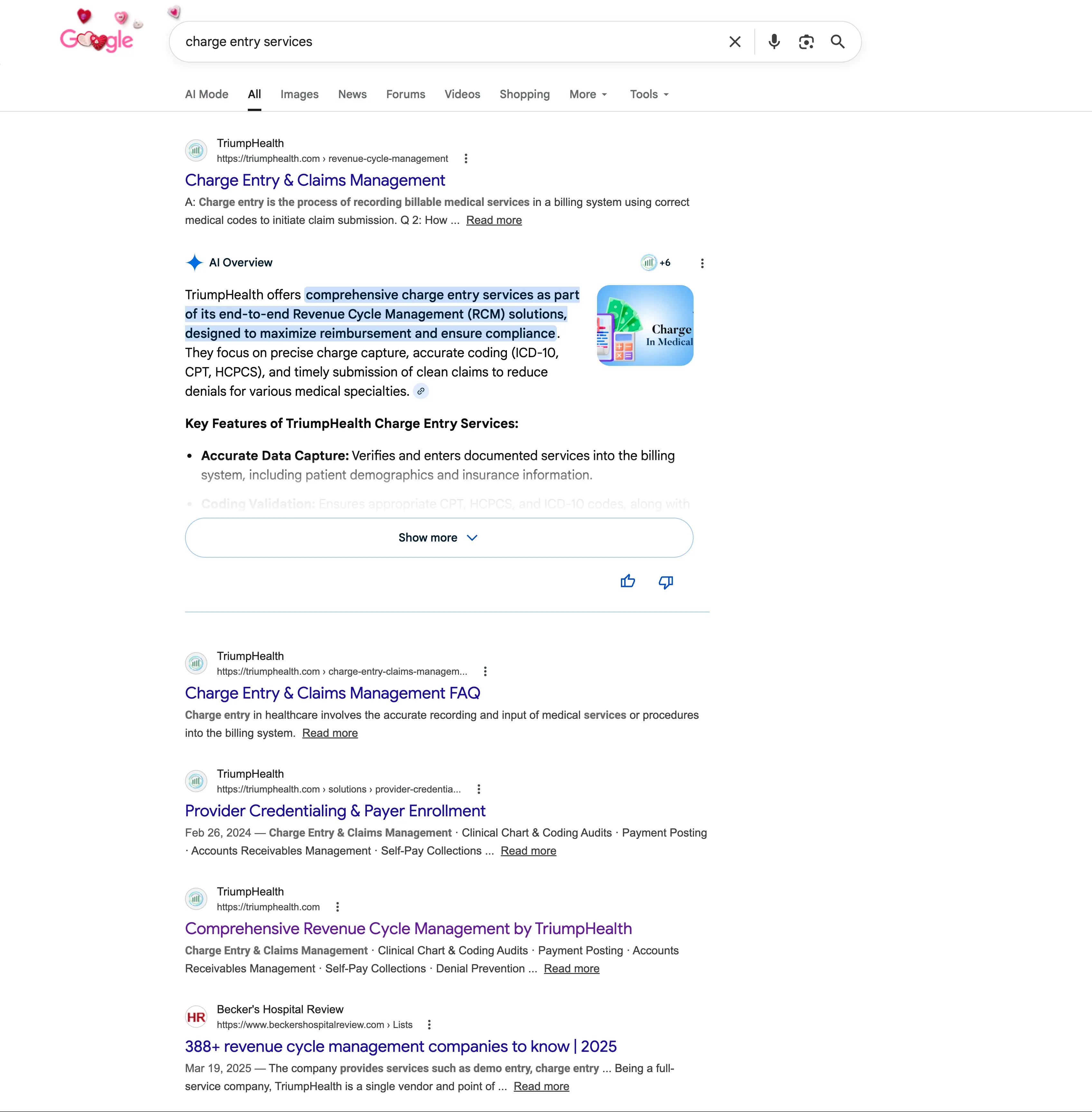 AI Overview optimization results by DMS