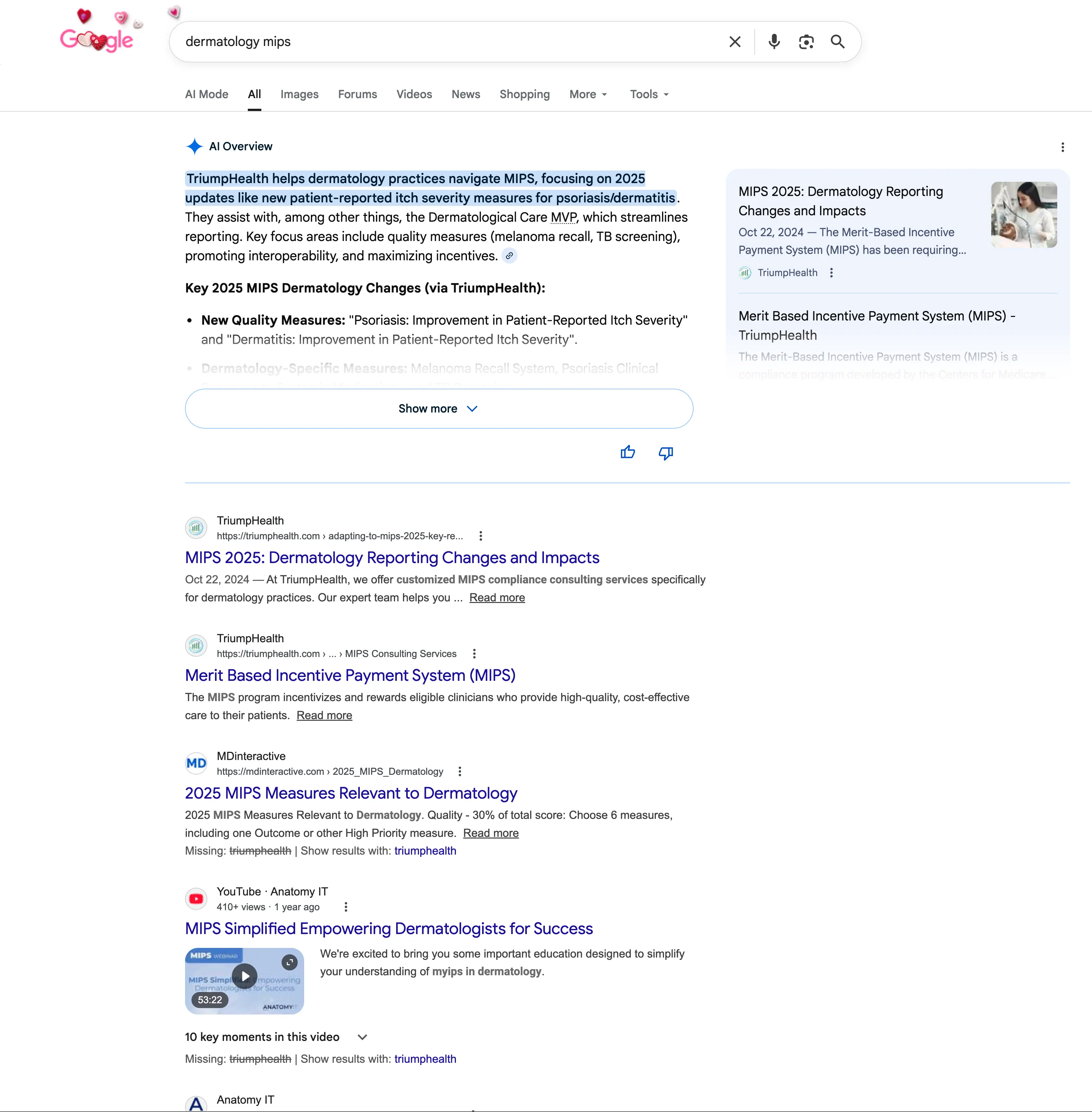 AI Overview optimization results by DMS