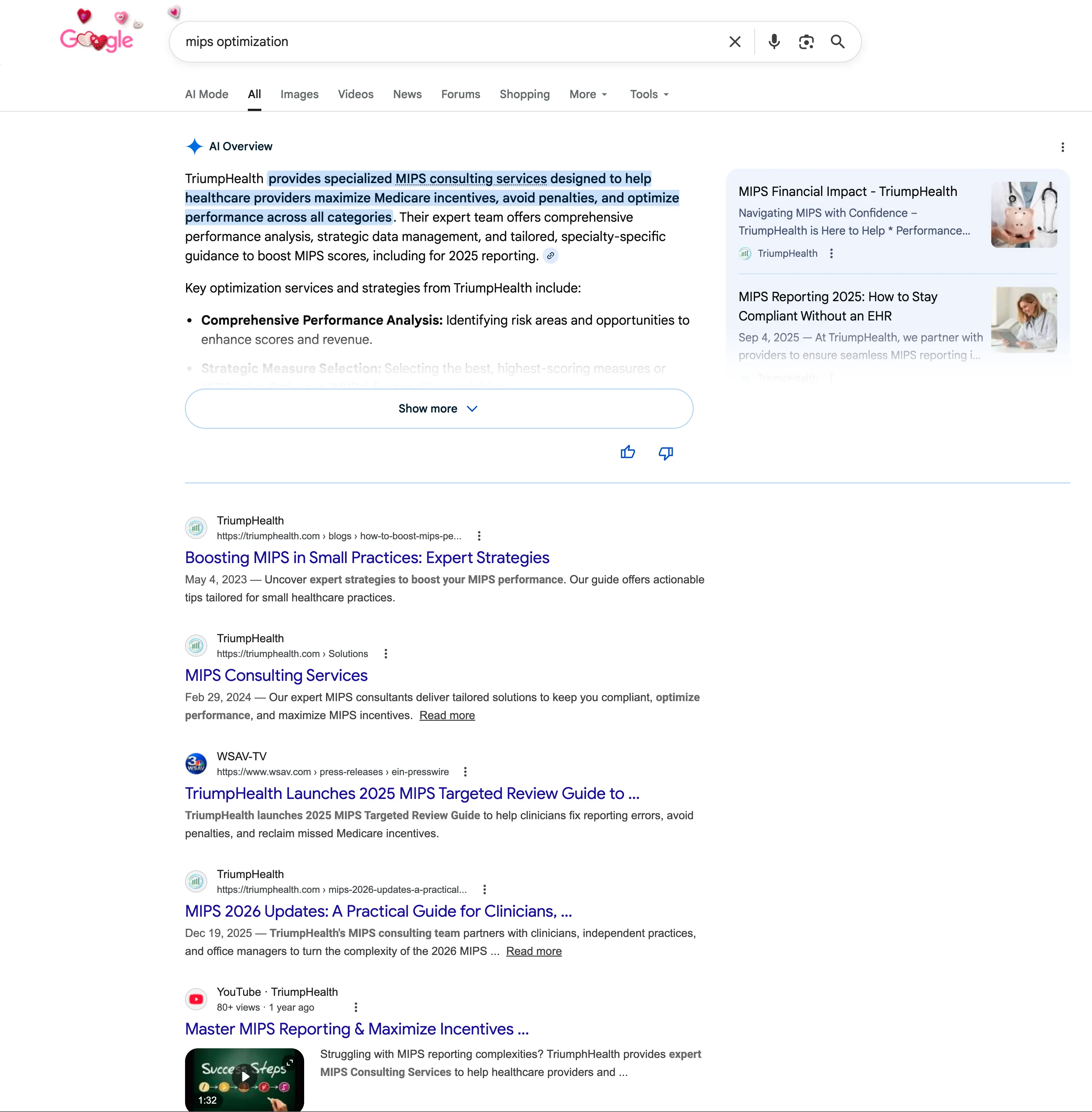 AI Overview optimization results by DMS