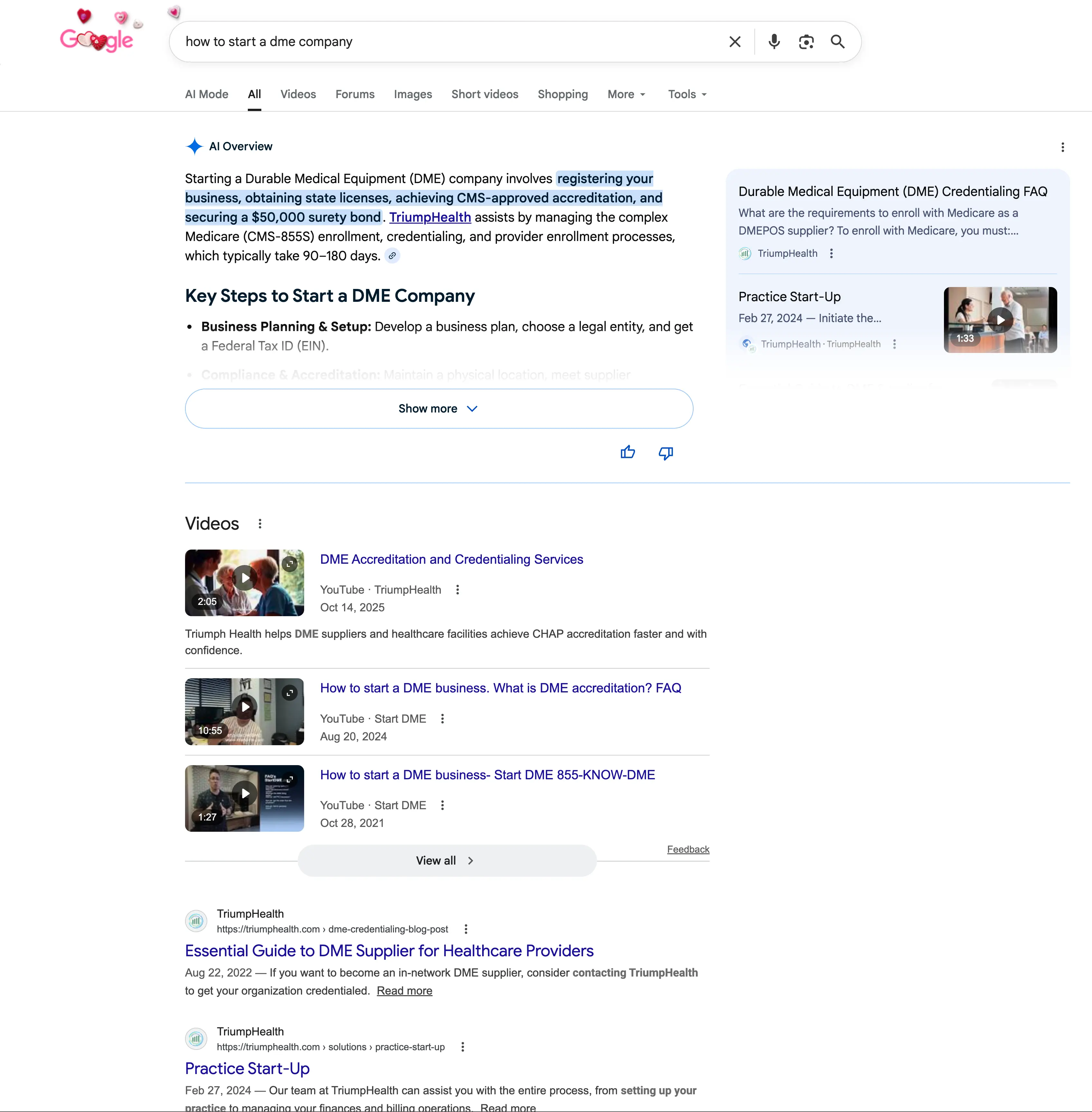 AI Overview optimization results by DMS