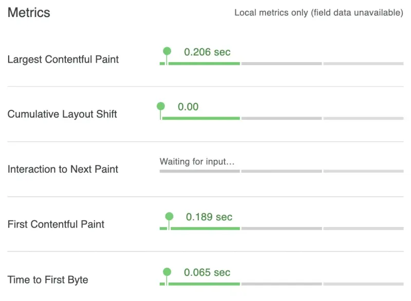 Final results summary