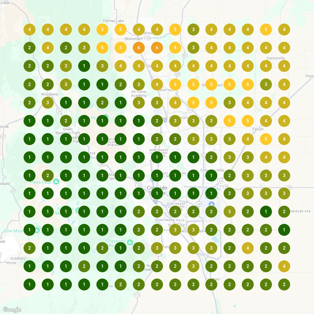 Local SEO Results - SealWise Epoxy Floors before optimization showing competitive market