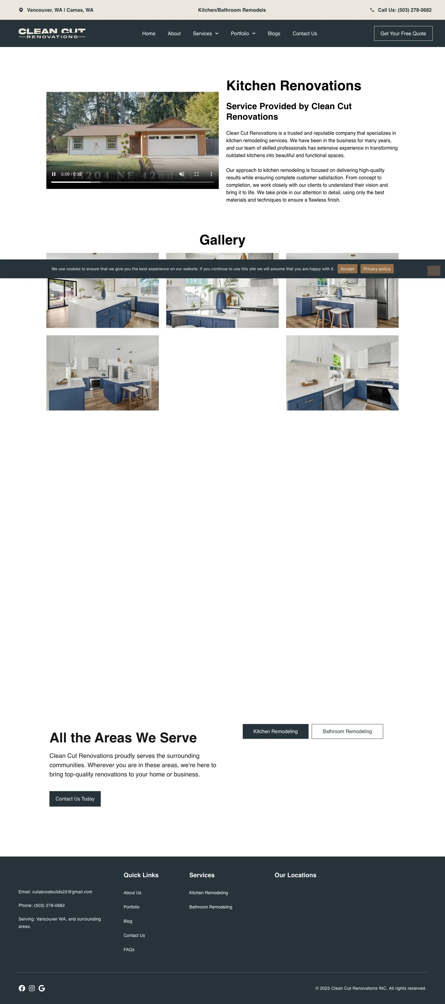 Project detail page showcasing completed renovation work